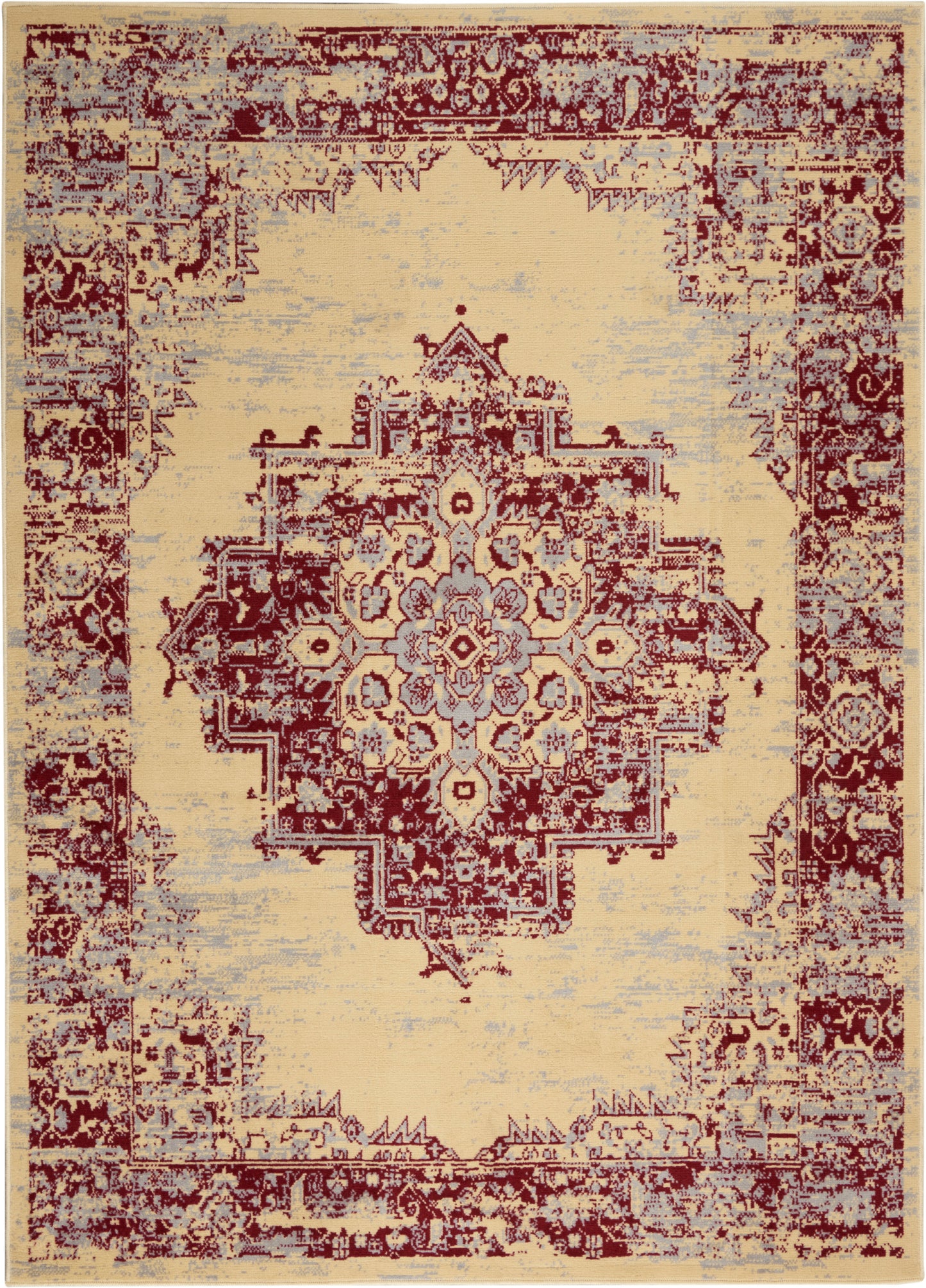Nourison Home Grafix GRF14 Cream Red Transitional Power-loomed Rug