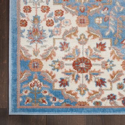 Nourison Home Elation  Ivory Blue  Traditional