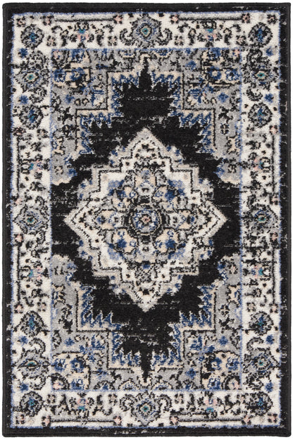 Nourison Home Passion PSN03 Black Ivory Transitional Power-loomed Rugs