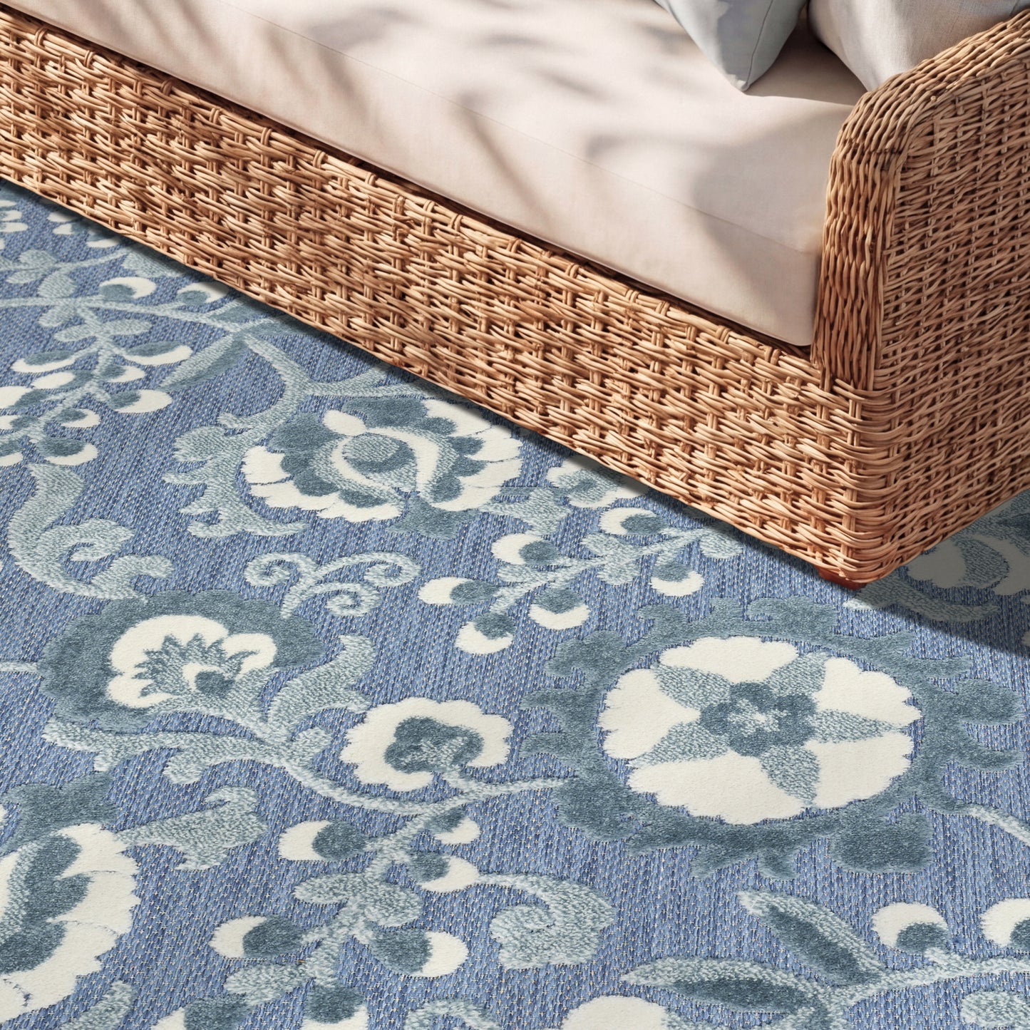 Nourison Home Aloha  Blue  Contemporary