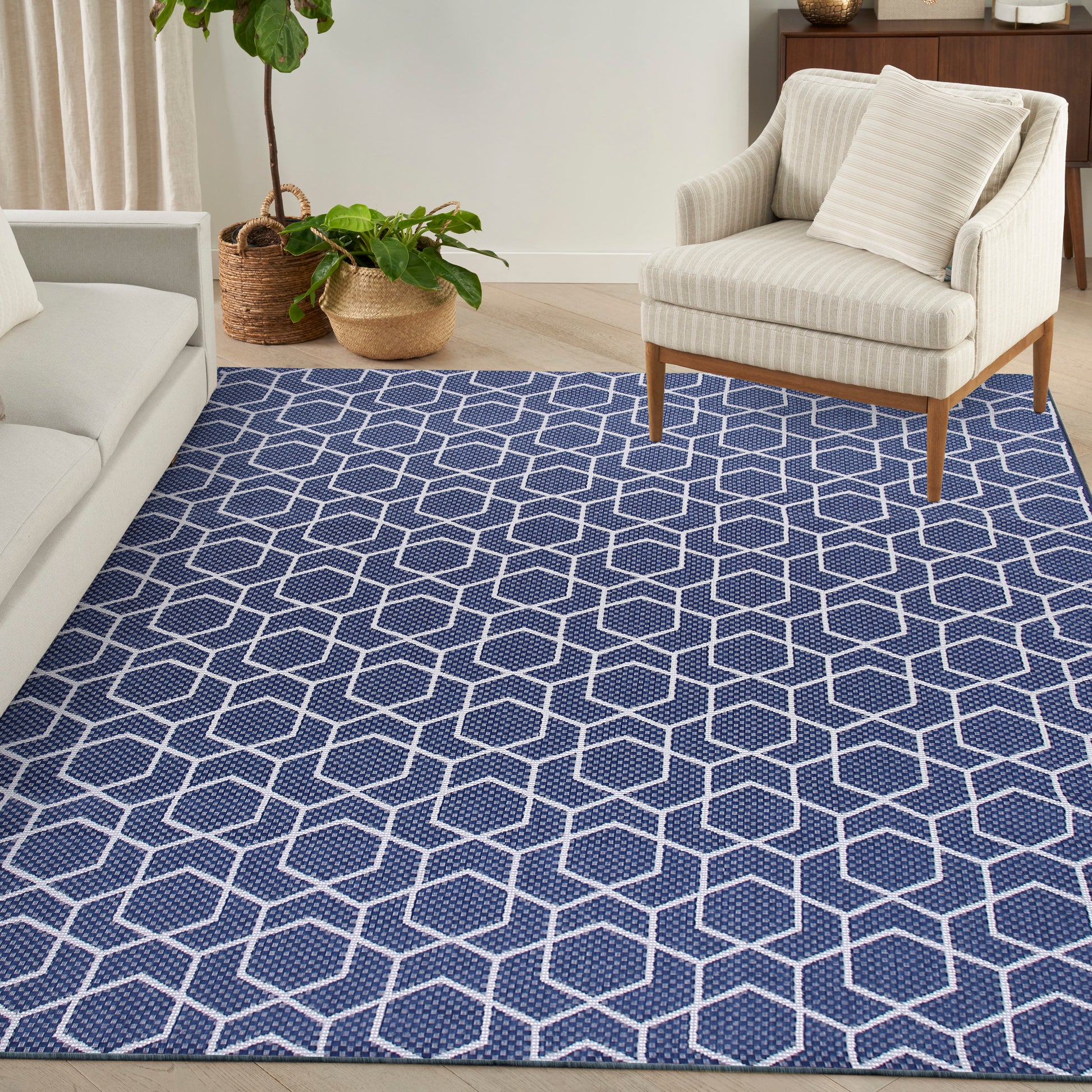 Nourison Home Horizon Indoor/Outdoor  Navy  Contemporary