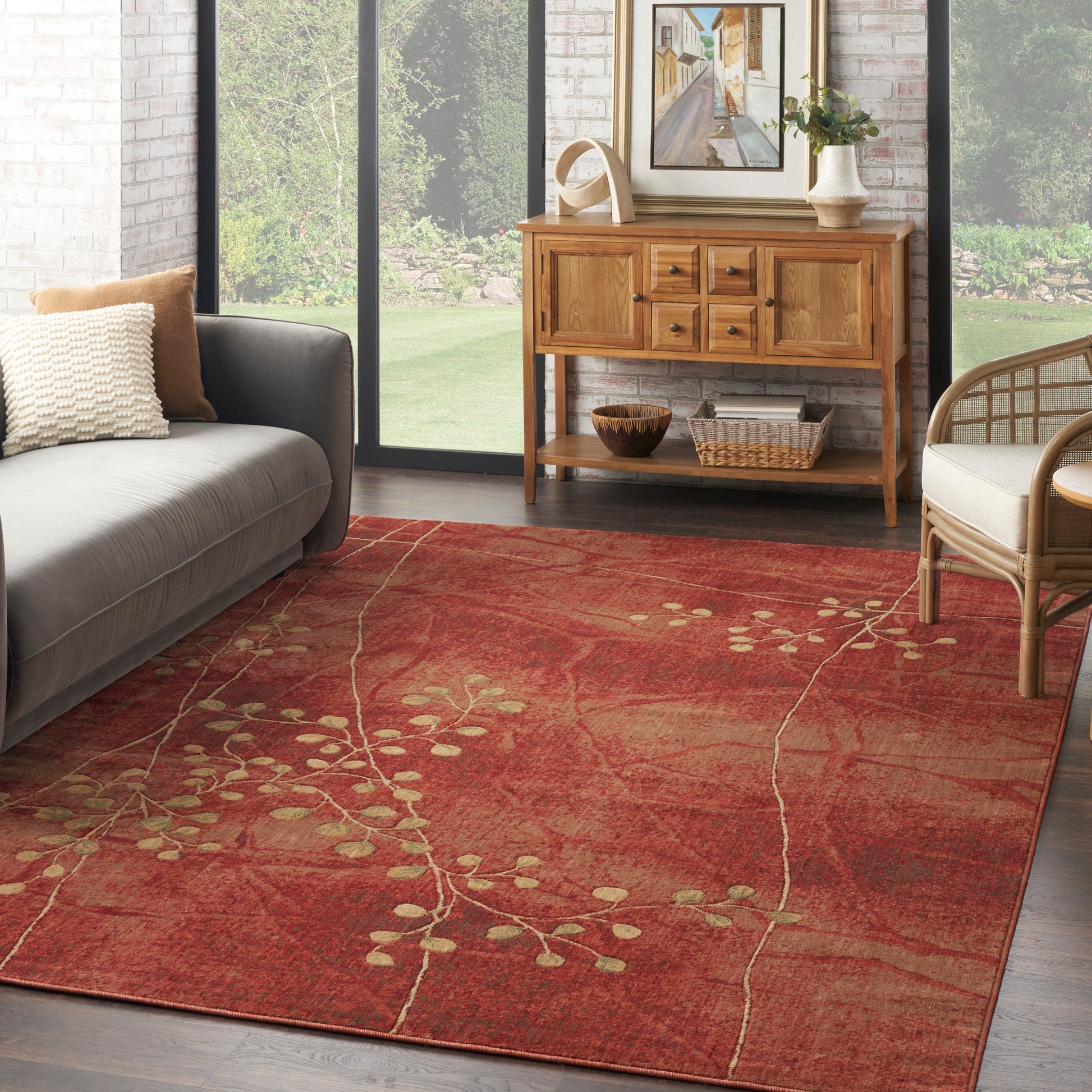 Nourison Home Somerset  Flame  Contemporary