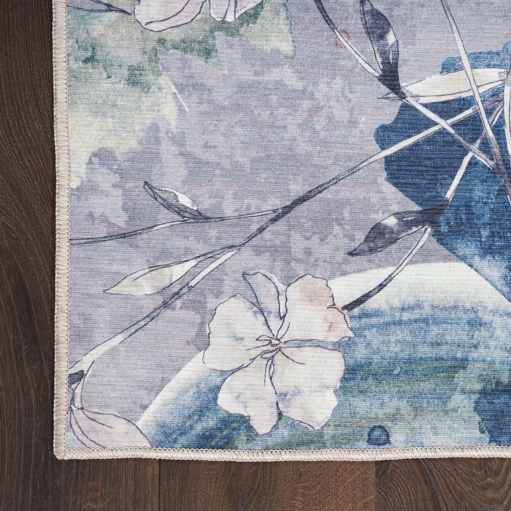 Nourison Home Nourison Washables  Grey Blue  Traditional