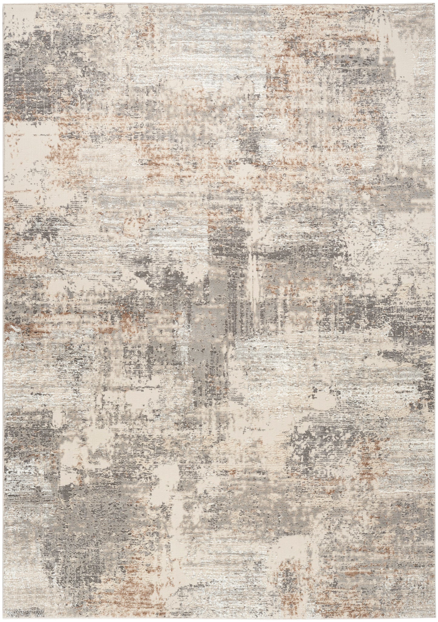 Nourison Home Sustainable Trends SUT04 Beige Grey Contemporary Power-loomed Rug