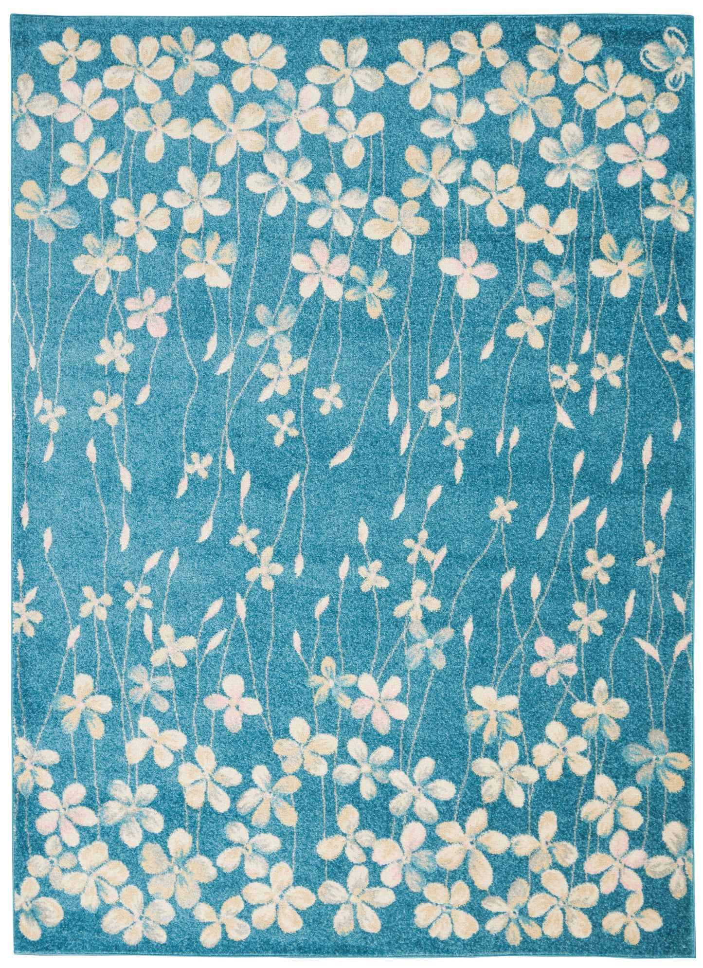 Nourison Home Tranquil TRA04 Turquoise Contemporary Power-loomed Rug