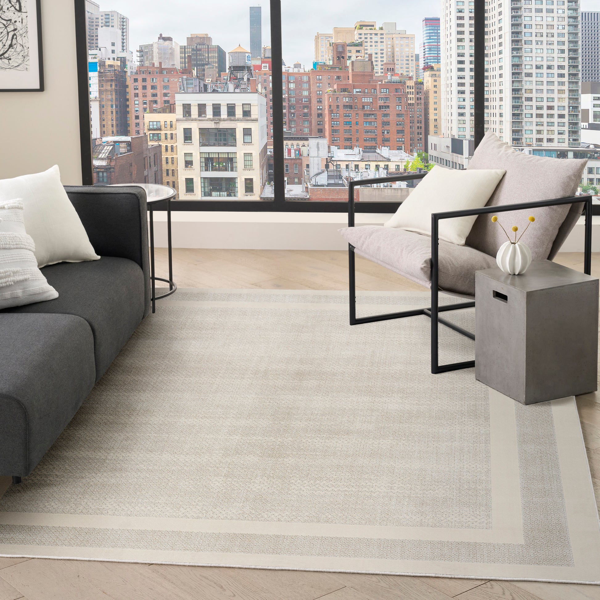 DKNY Grand Street  Ivory Taupe  Contemporary