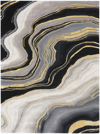 Nourison Home Prismatic PRS31 Charcoal Grey Contemporary Hand Tufted Rug