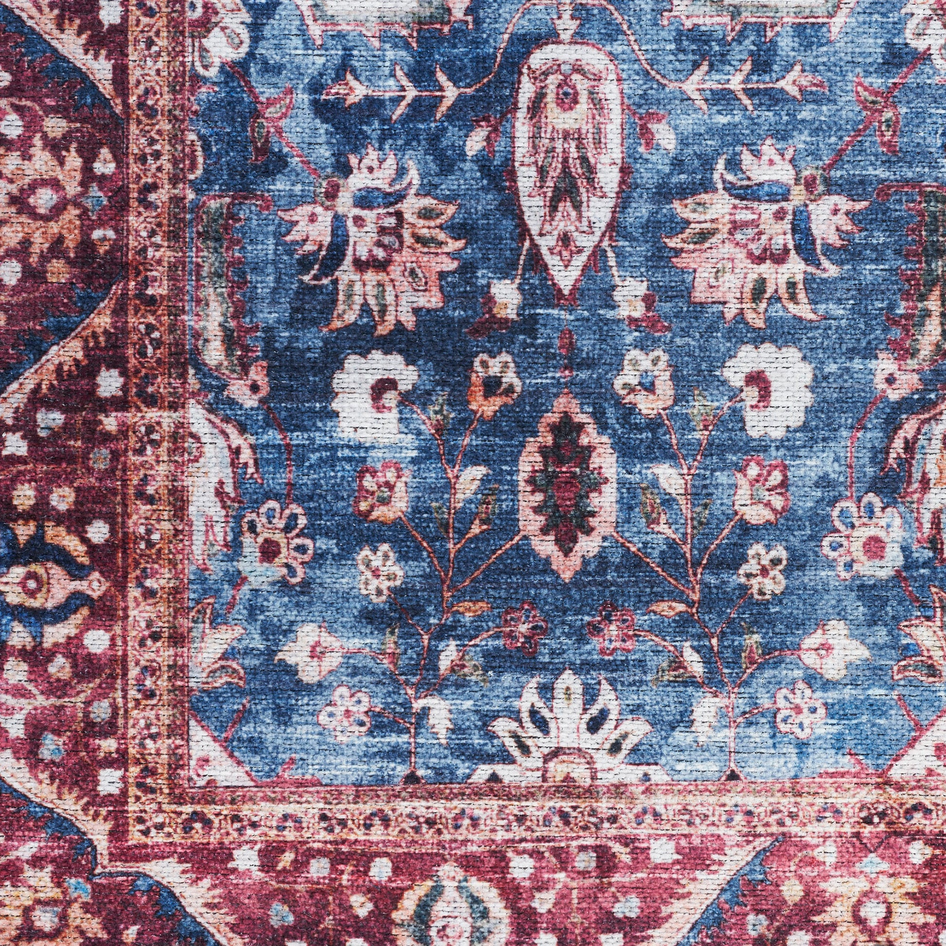 Nourison Home Grand Washables  Blue Brick  Traditional