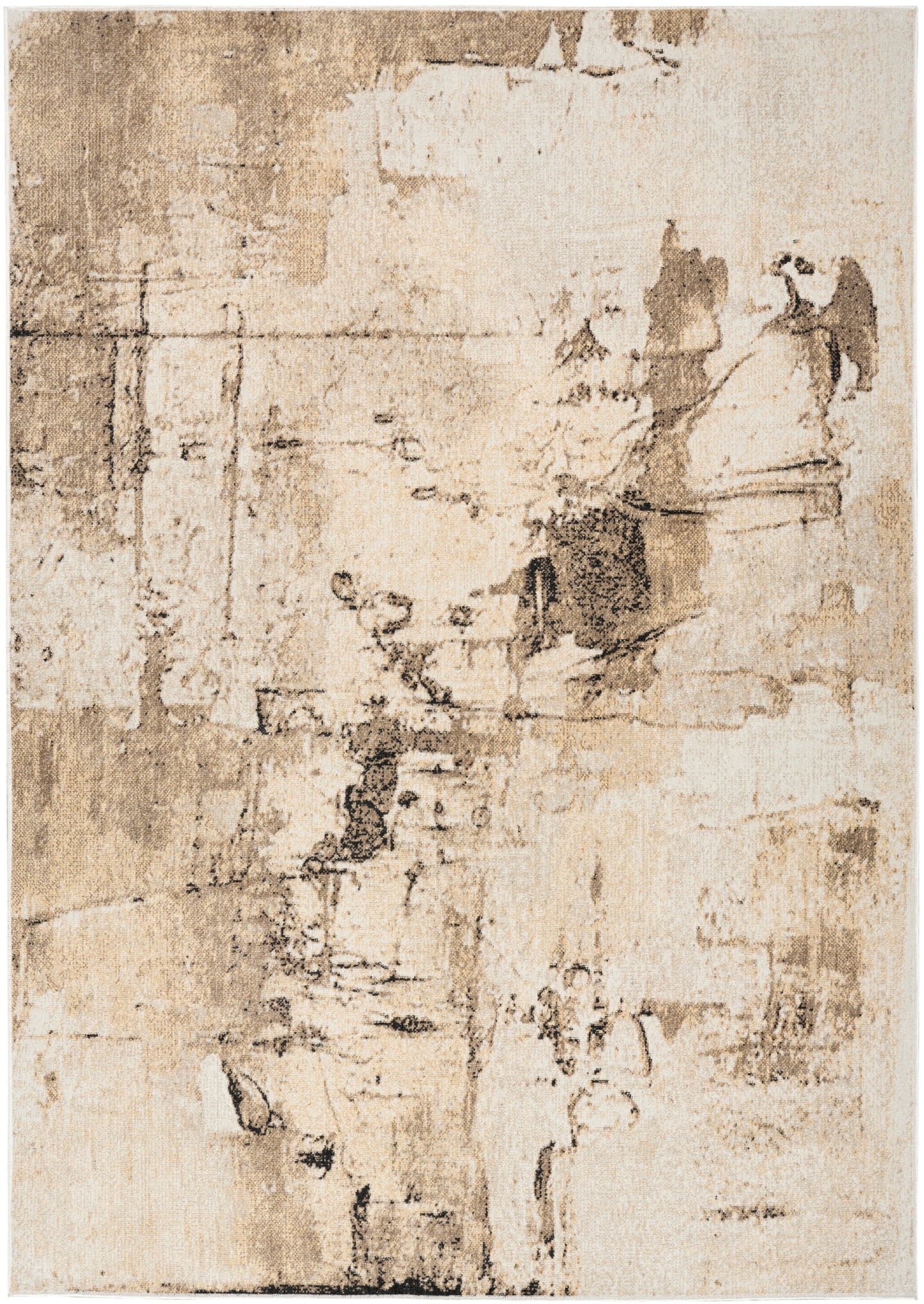 Nourison Home Washable Decor WSD09 Mocha Contemporary Loom-woven Rug