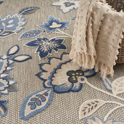 Nourison Home Aloha  Blue Grey  Contemporary