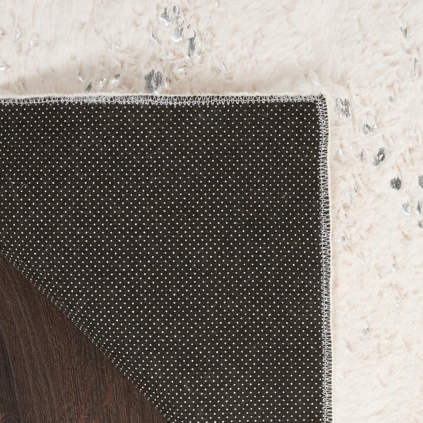 Nourison Home Cozy Shimmer  Ivory Silver  Contemporary