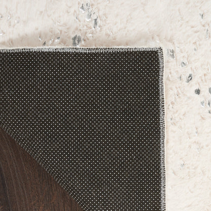 Nourison Home Cozy Shimmer  Ivory Silver  Contemporary