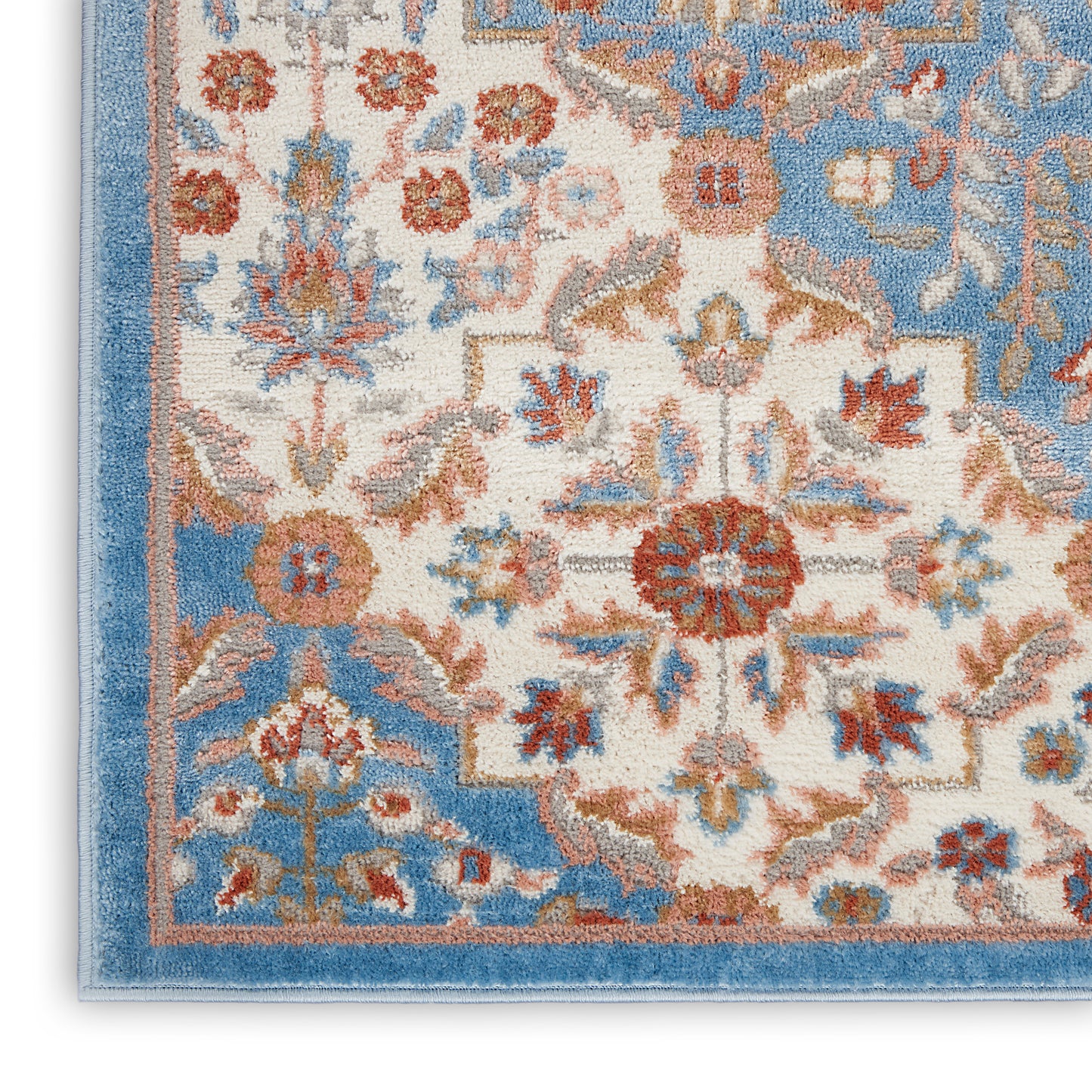 Nourison Home Elation  Ivory Blue  Traditional
