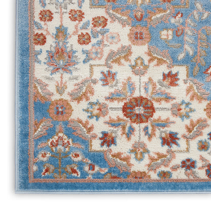 Nourison Home Elation  Ivory Blue  Traditional