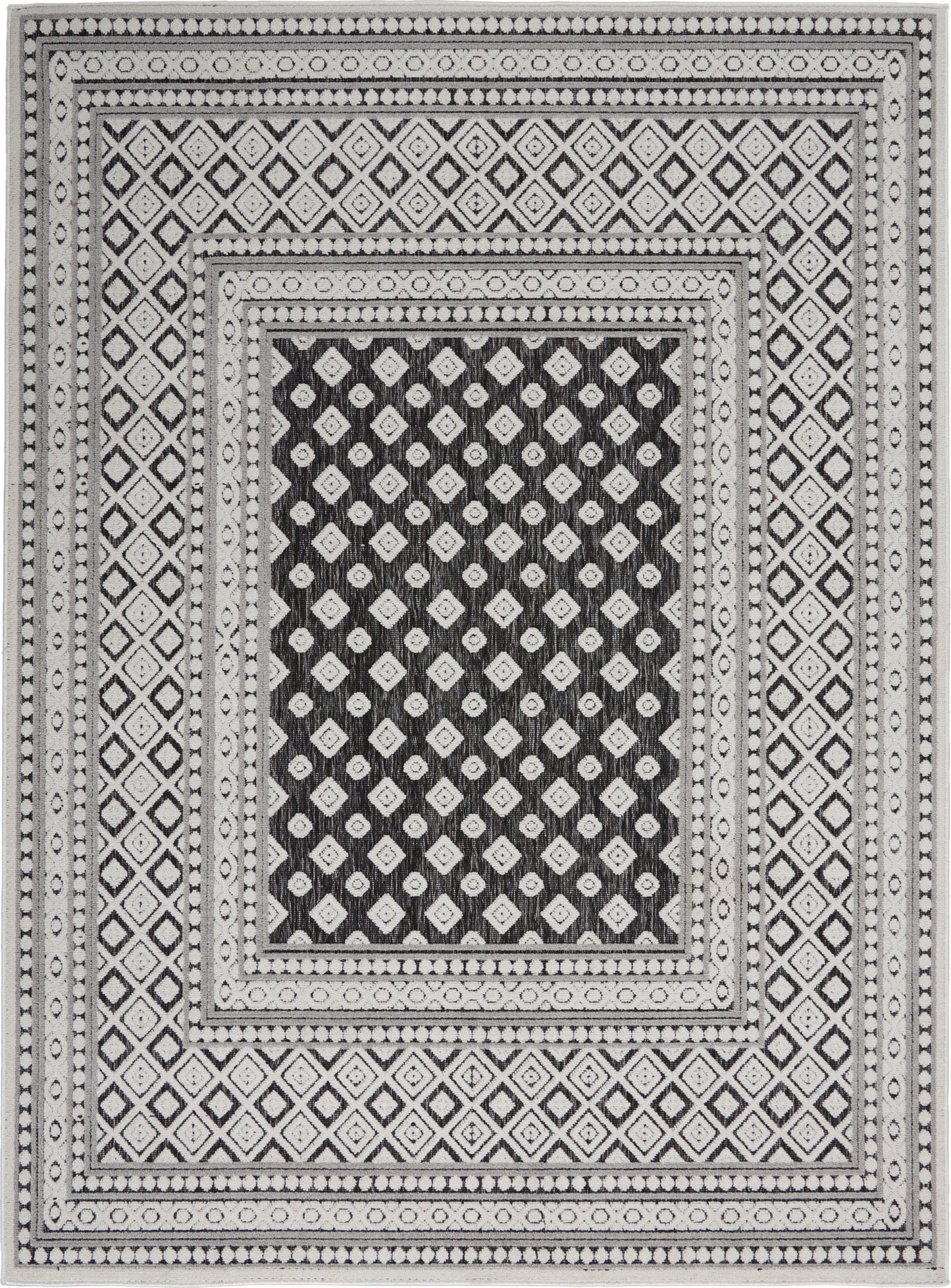 Nourison Home Key Largo KLG02 Dark Grey Transitional Power-loomed Rugs