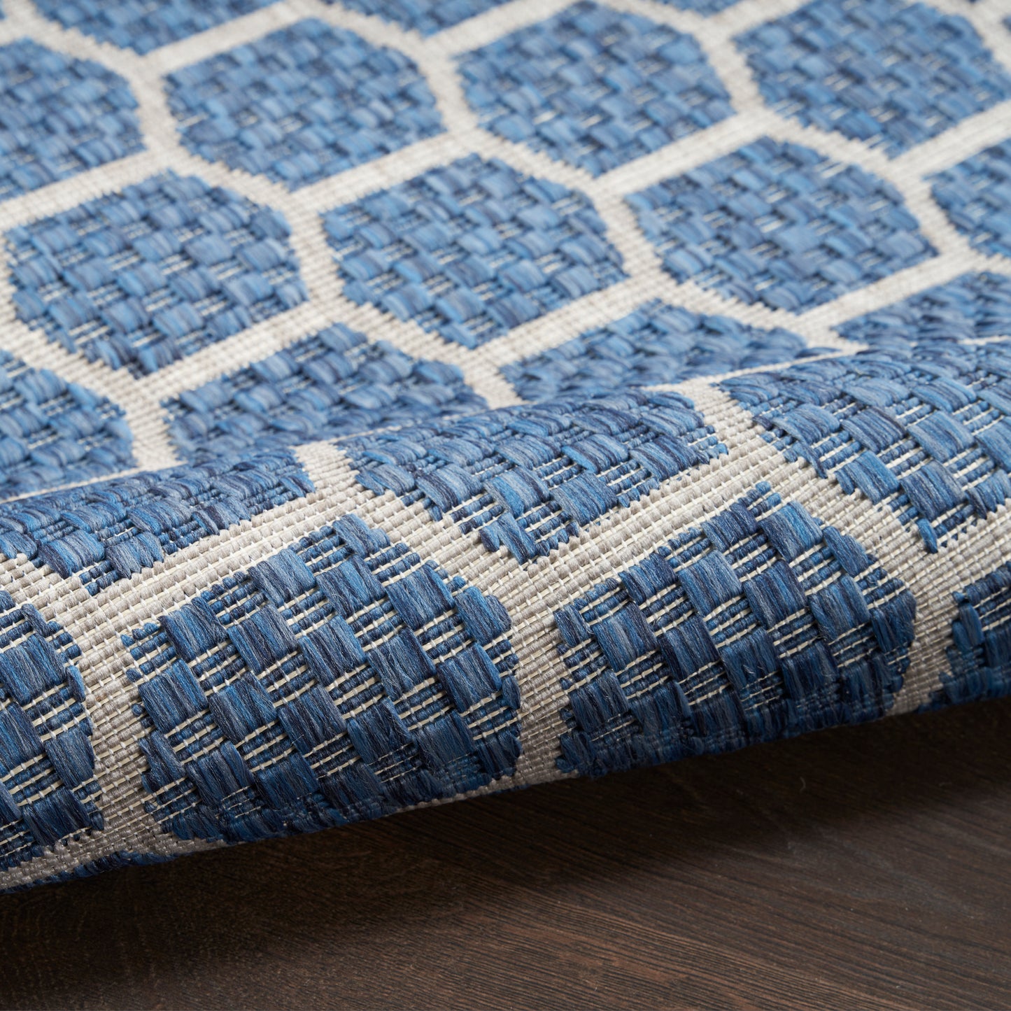 Nourison Home Twist Reversible  Blue  Contemporary