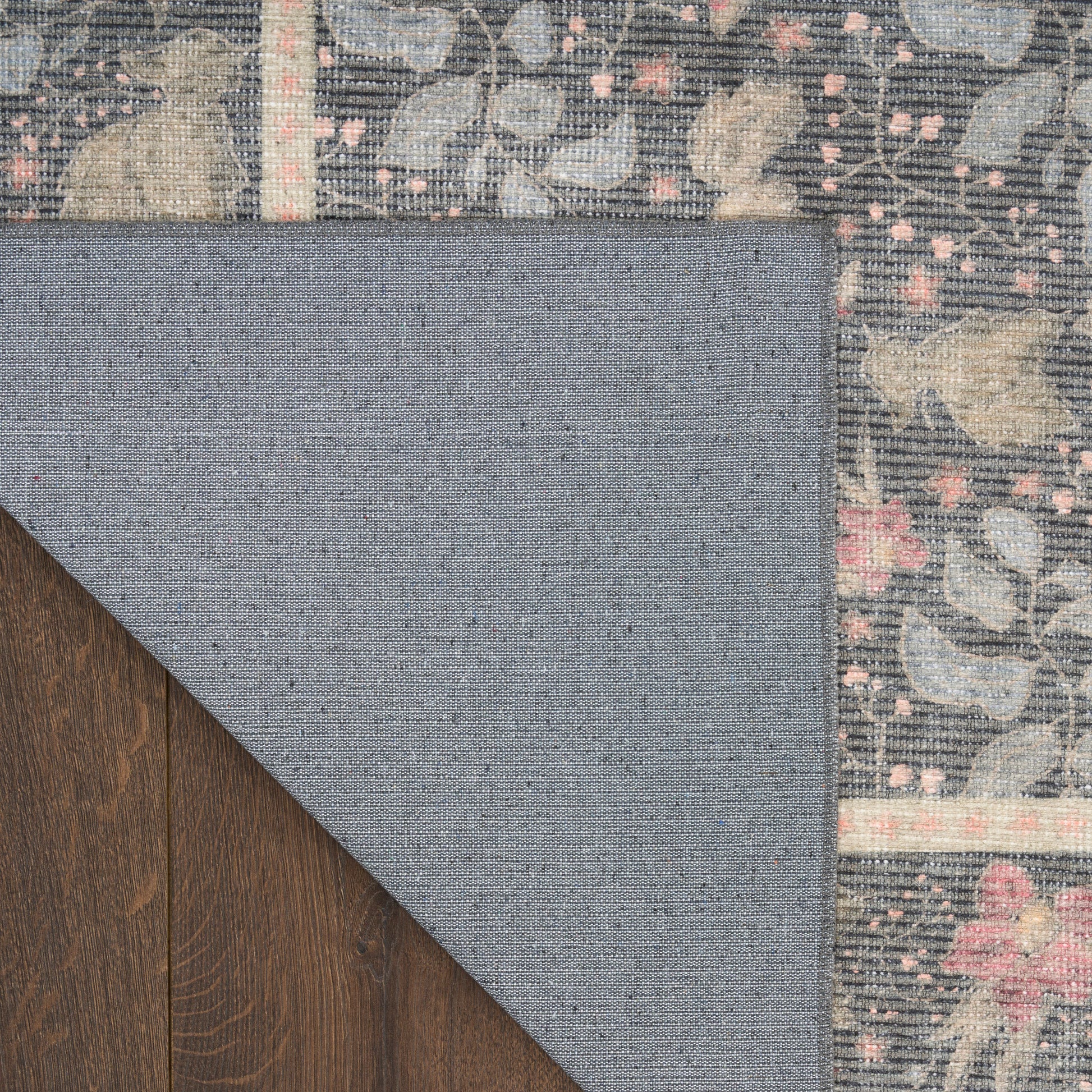 Nourison Home Botanical Washables  Charcoal Multicolor  Contemporary