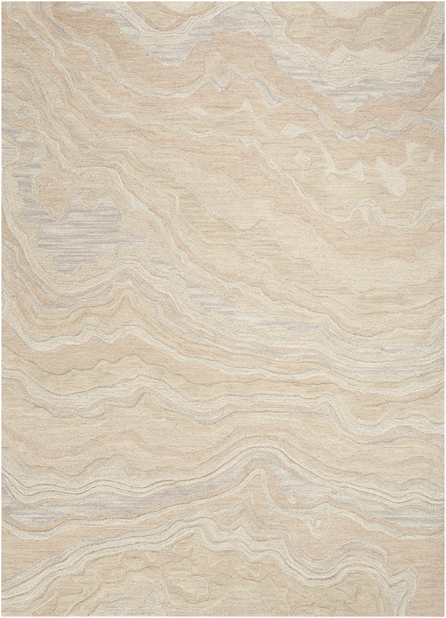 Nourison Home Graceful GRU01 Beige Contemporary Hand Tufted Rug