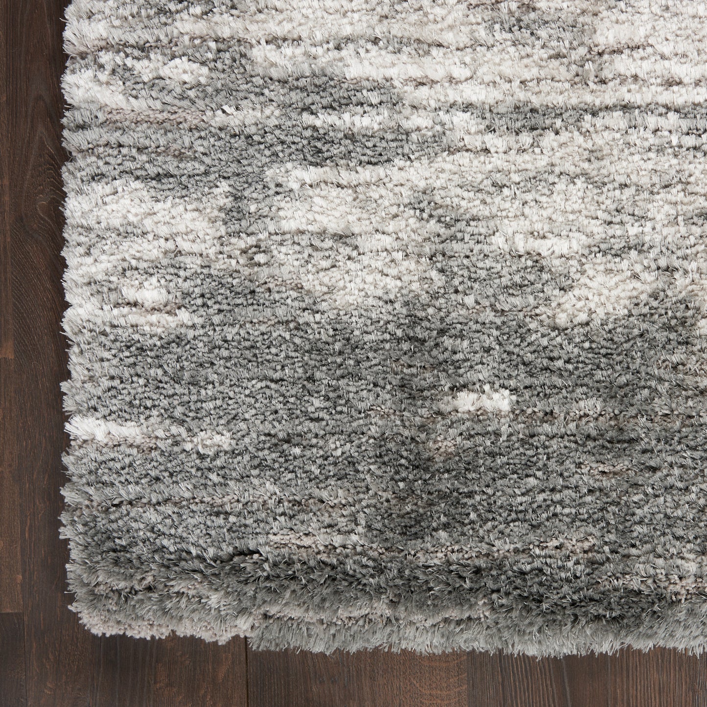 Nourison Home Dreamy Shag  Charcoal Ivory  Contemporary