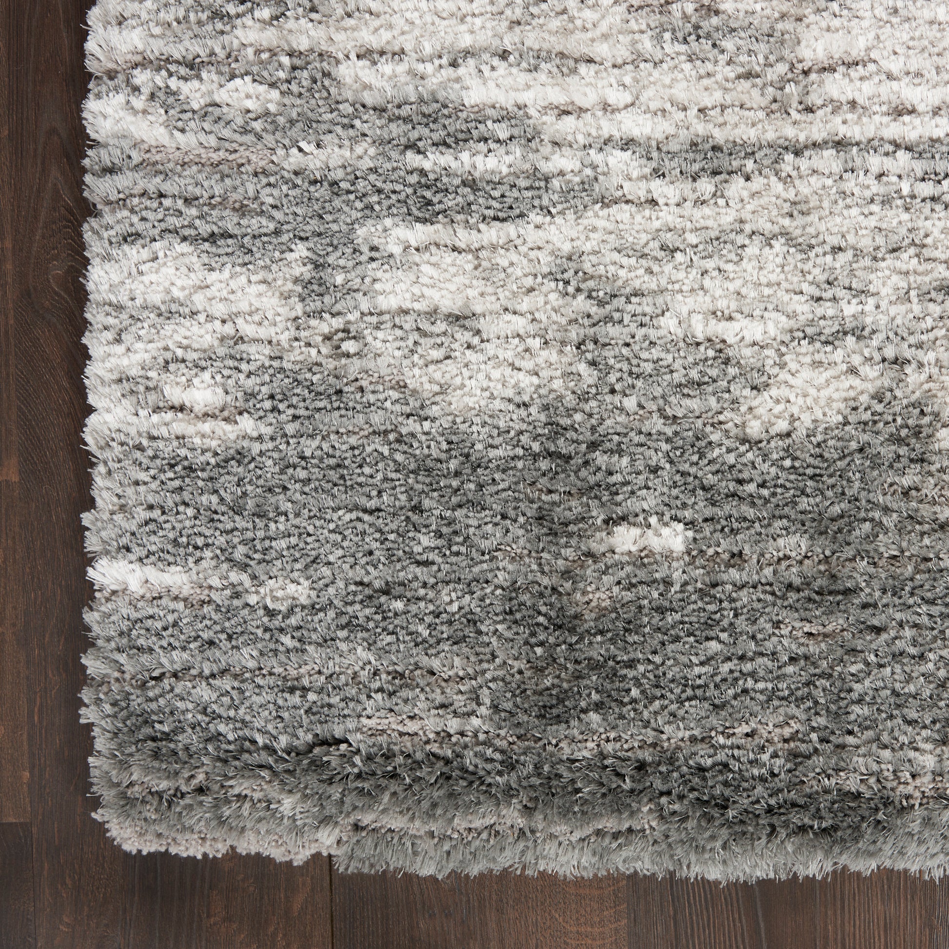 Nourison Home Dreamy Shag  Charcoal Ivory  Contemporary