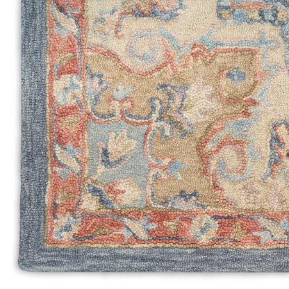 Nourison Home Maison  Blue Ivory  Traditional