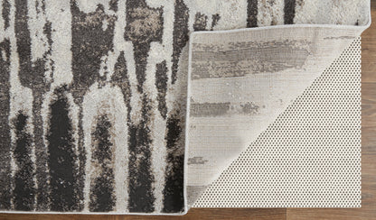 Feizy Vancouver  Grey Charcoal Modern/Bohemian & Eclectic