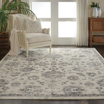 Nourison Home Fusion  Cream Grey  Traditional