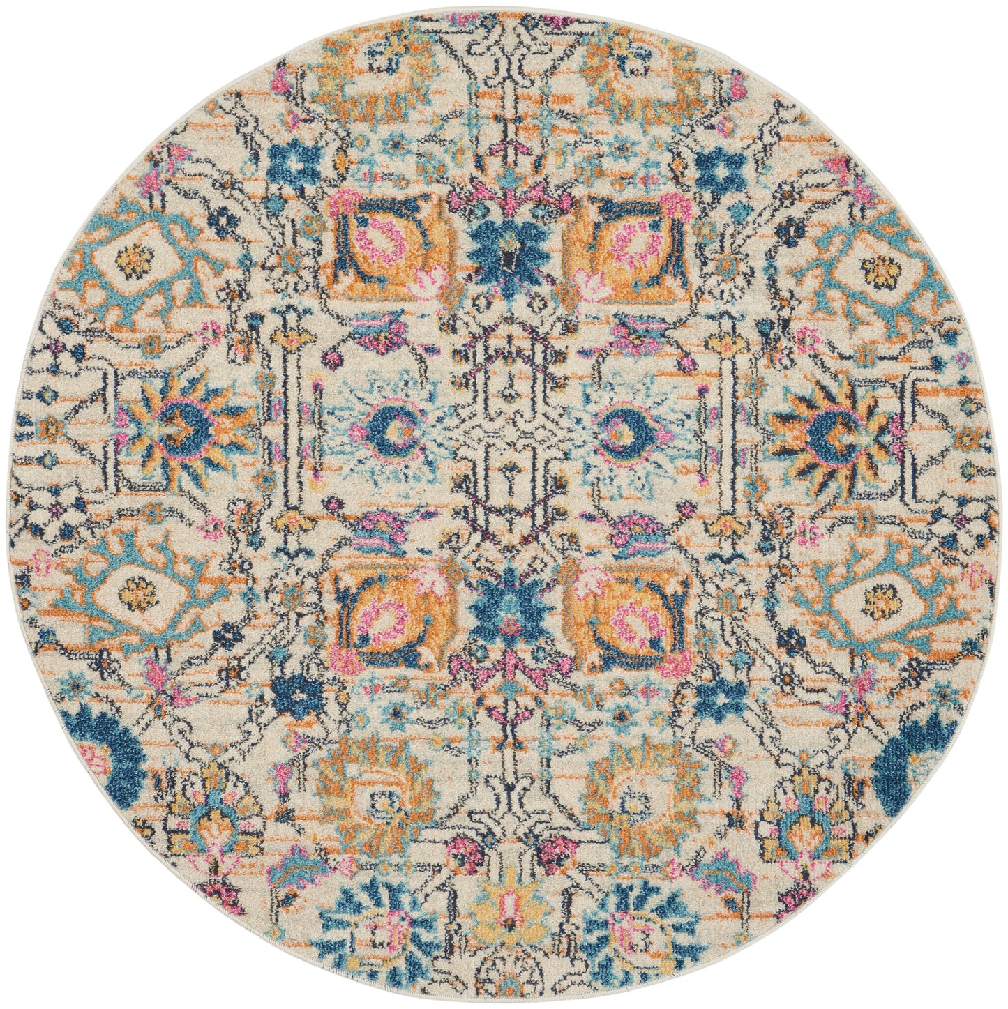 Nourison Home Passion PSN01 Ivory Multicolor Transitional Power-loomed Rugs