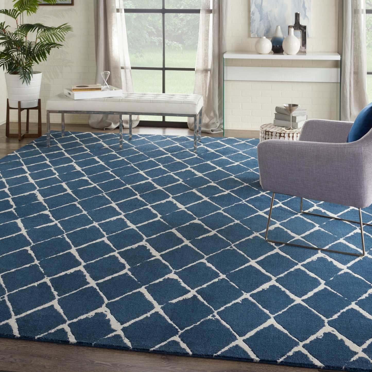 Nourison Home Twilight  Navy  Contemporary