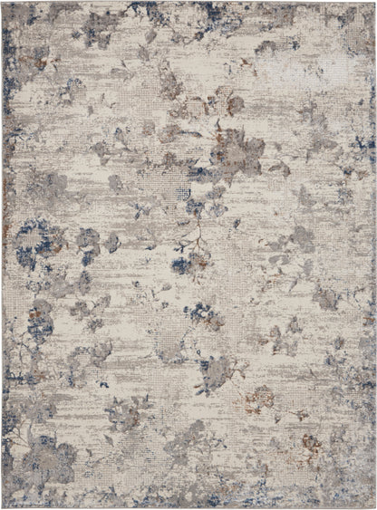 Nourison Home Royal Terrace KI40 Ivory Grey Contemporary Power-loomed Rug