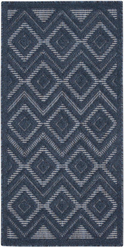 Nourison Home Versatile NRV01 Navy Blue Contemporary Flat Weave Rug