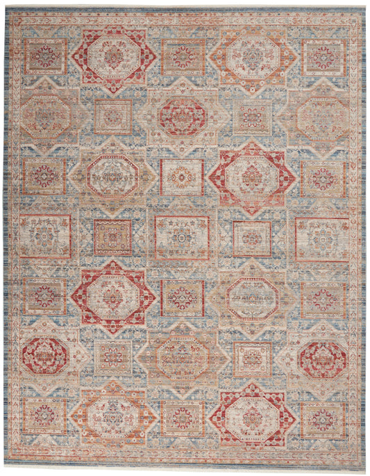 Nourison Home Homestead  Blue Multicolor  Traditional