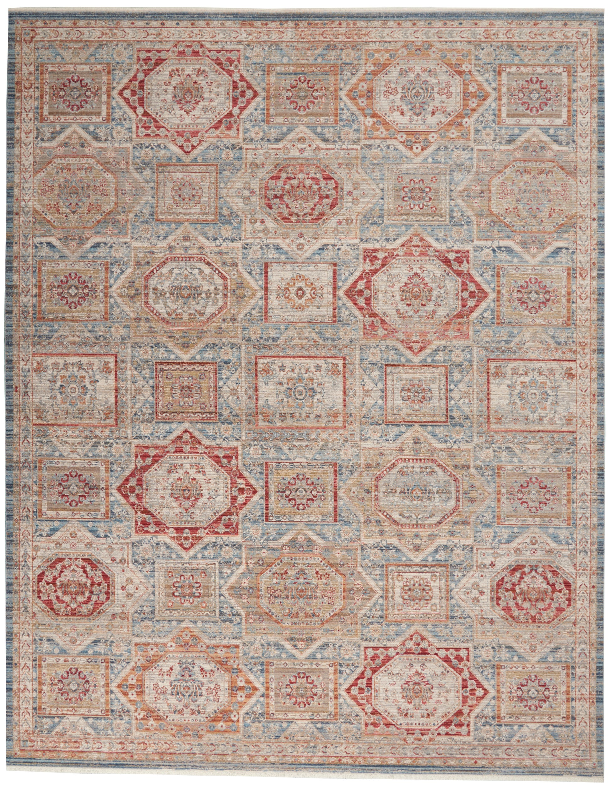 Nourison Home Homestead  Blue Multicolor  Traditional