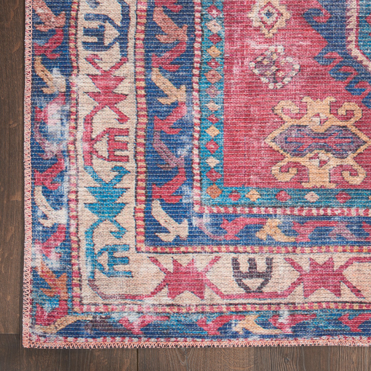Nourison Home New Concept Washables  Red Navy  Traditional
