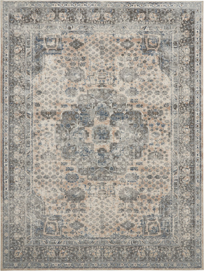 Nourison Home Quarry QUA07 Beige Grey Transitional Power-loomed Rugs