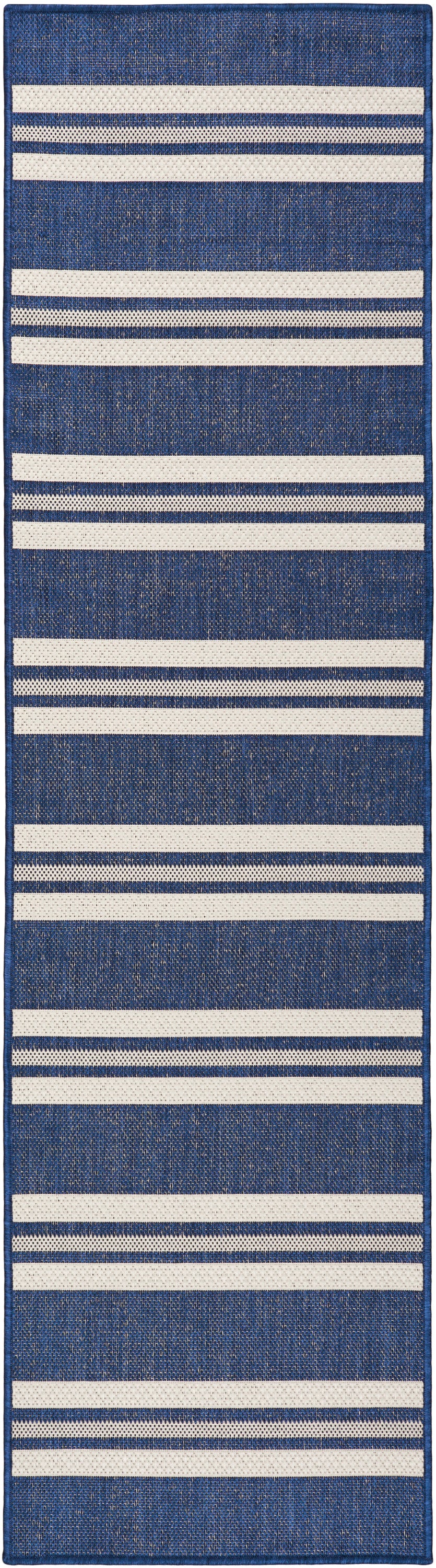Nourison Home Horizon Indoor/Outdoor HOZ05 Navy Contemporary Power-loomed Rug