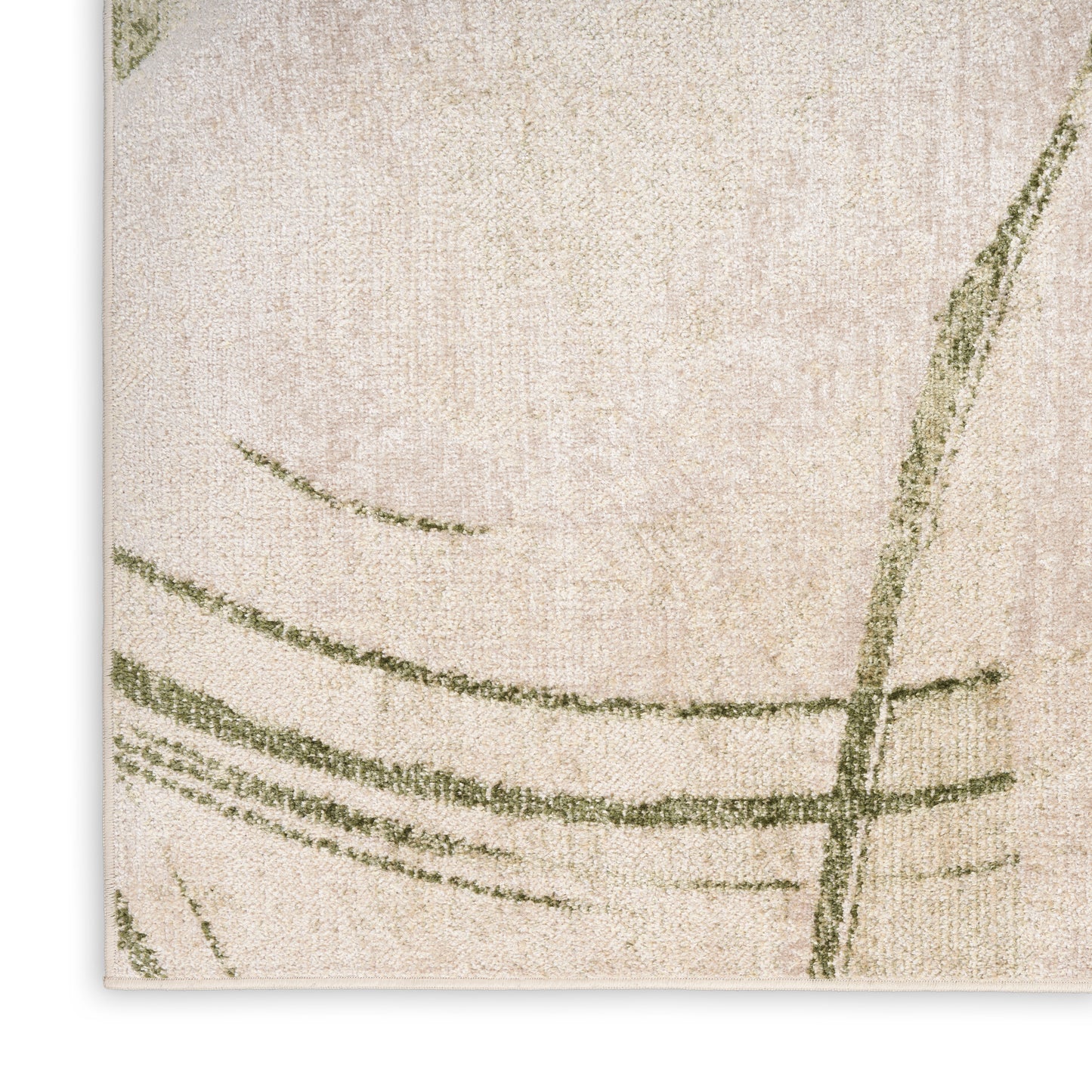 Nourison Home Astra Machine Washable  Beige Green  Contemporary