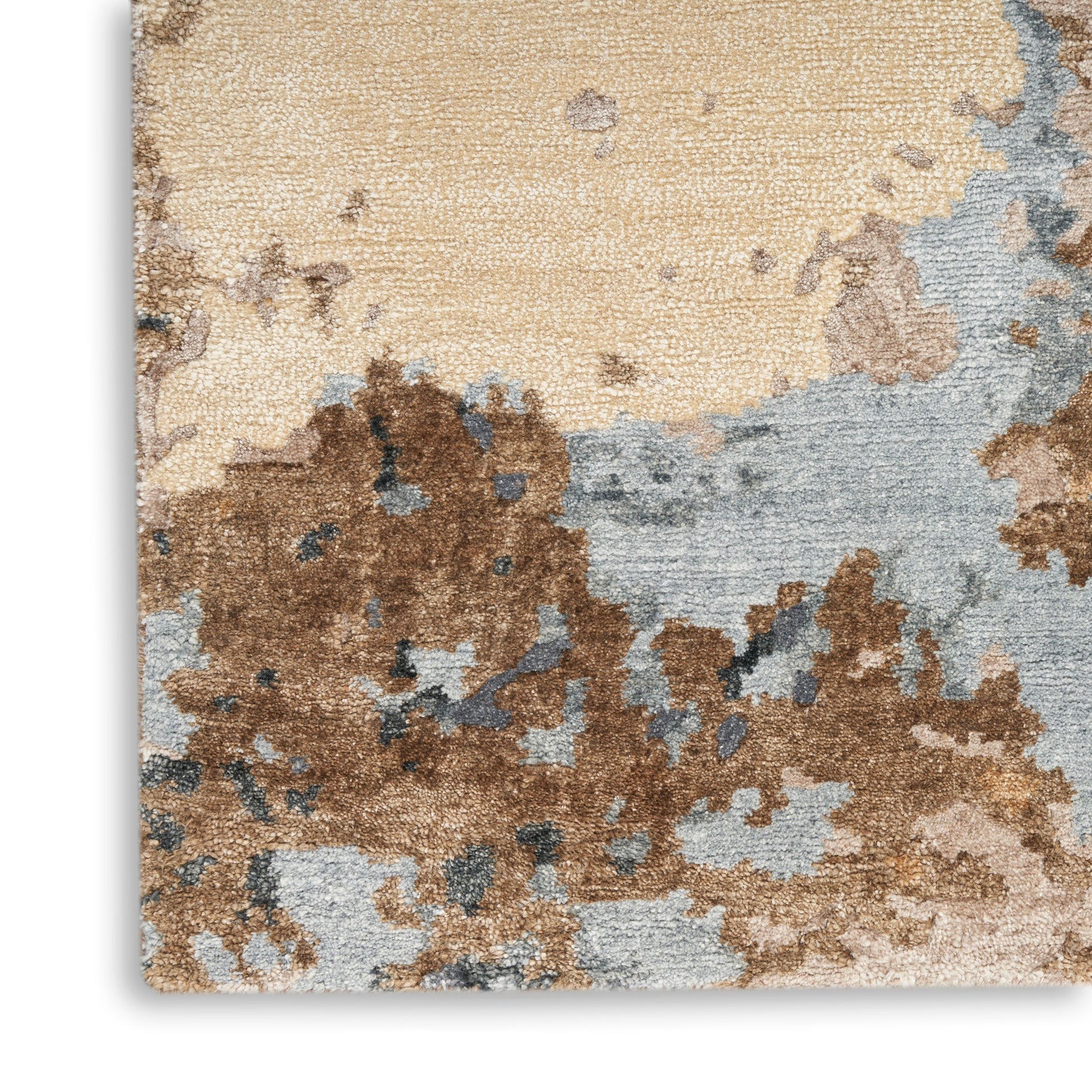 Nourison Home Silk Shadows  Beige Blue  Contemporary