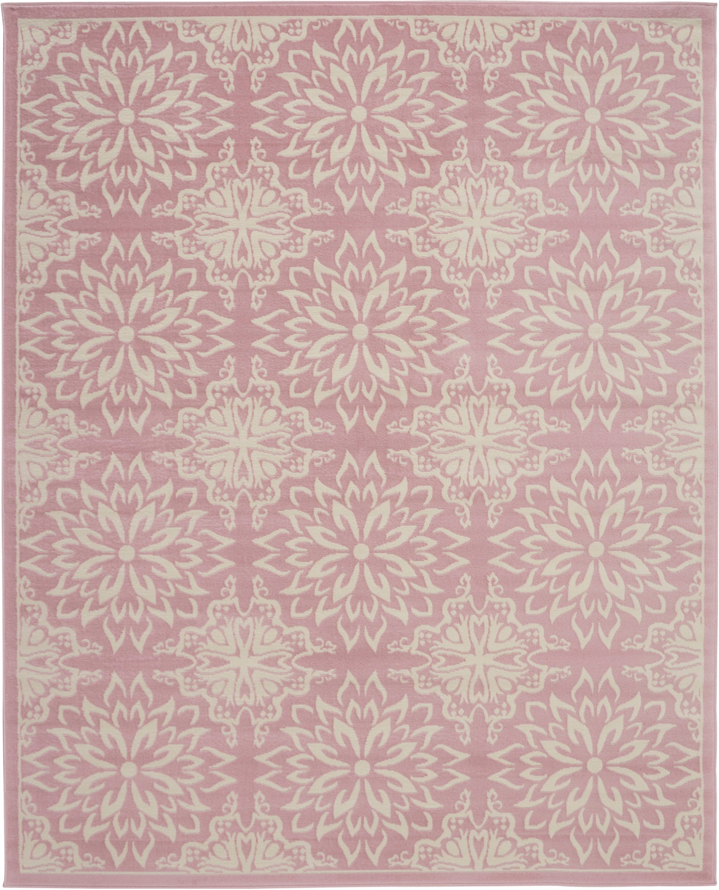 Nourison Home Jubilant JUB06 Ivory Pink Transitional Power-loomed Rug