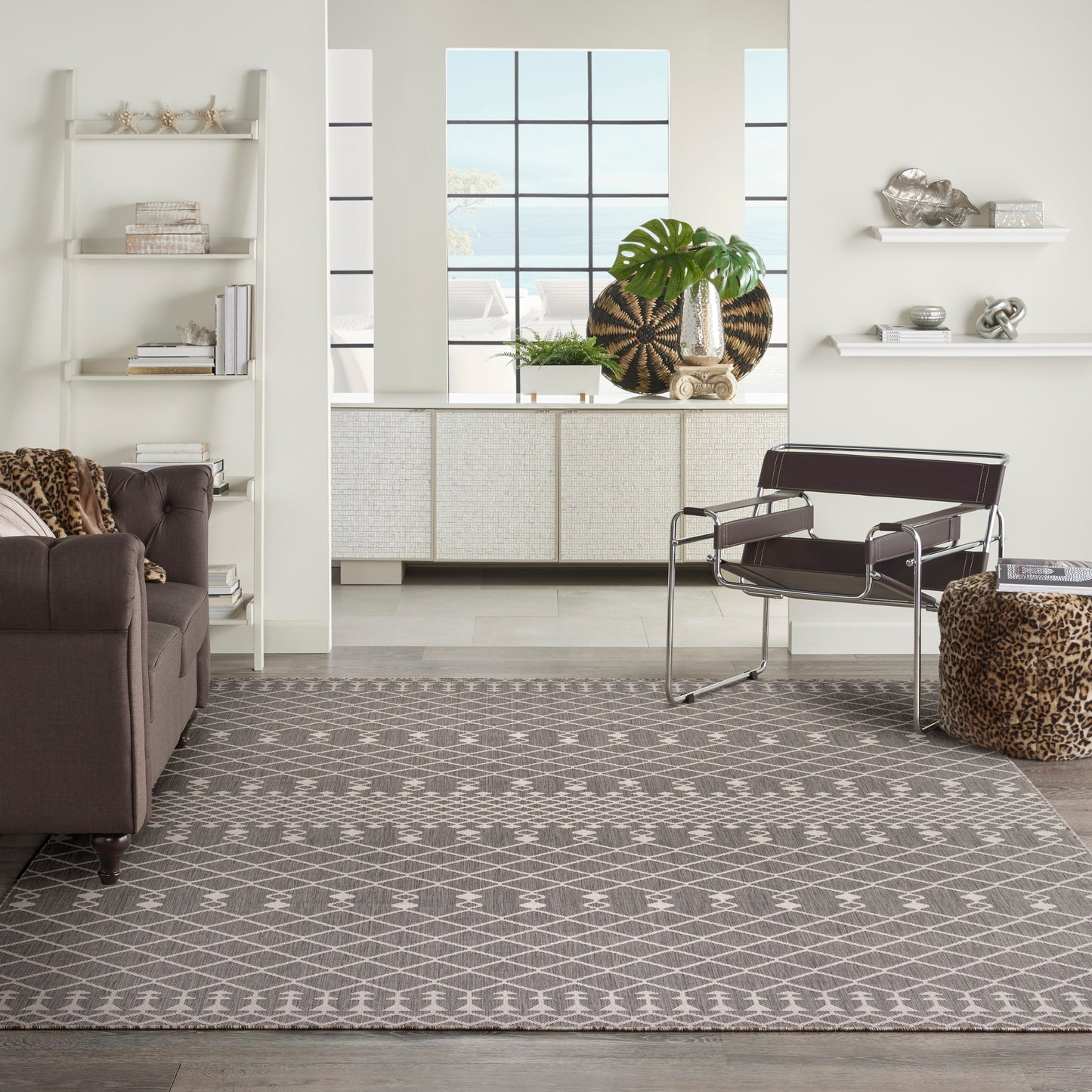 Nourison Home Positano  Charcoal  Contemporary