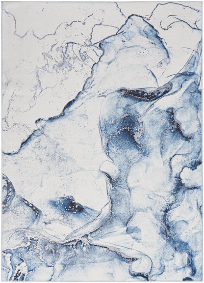 Daydream DDR01 Ivory Blue 5x7 Power-loomed Rug