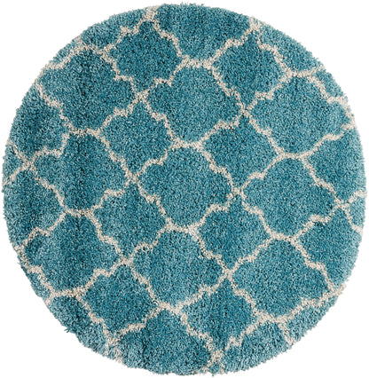 Nourison Home Amore AMOR2 Aqua Contemporary Power-loomed Rug