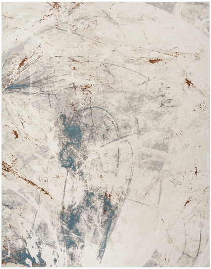 Nourison Home Desire DSR04 Ivory Grey Blue Contemporary Power-loomed Rug