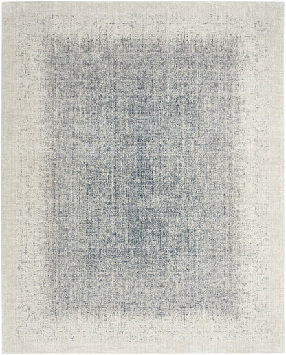 DKNY Grand Street GRN03 Ivory Blue Contemporary Power-loomed Rug