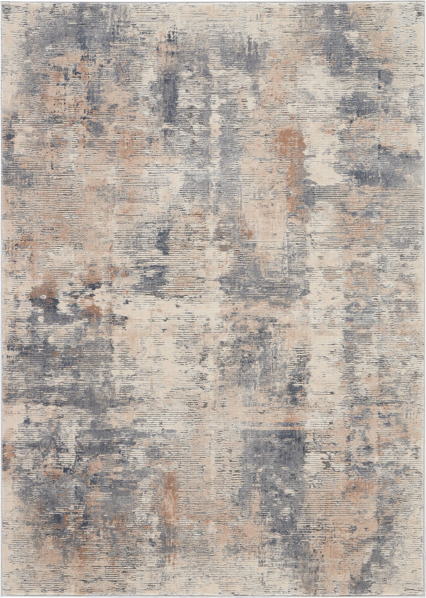 Nourison Home Rustic Textures RUS05 Beige Grey Contemporary Power-loomed Rugs