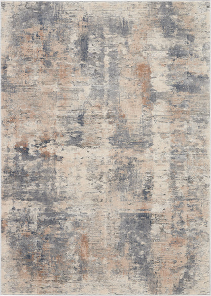 Nourison Home Rustic Textures RUS05 Beige Grey Contemporary Power-loomed Rugs