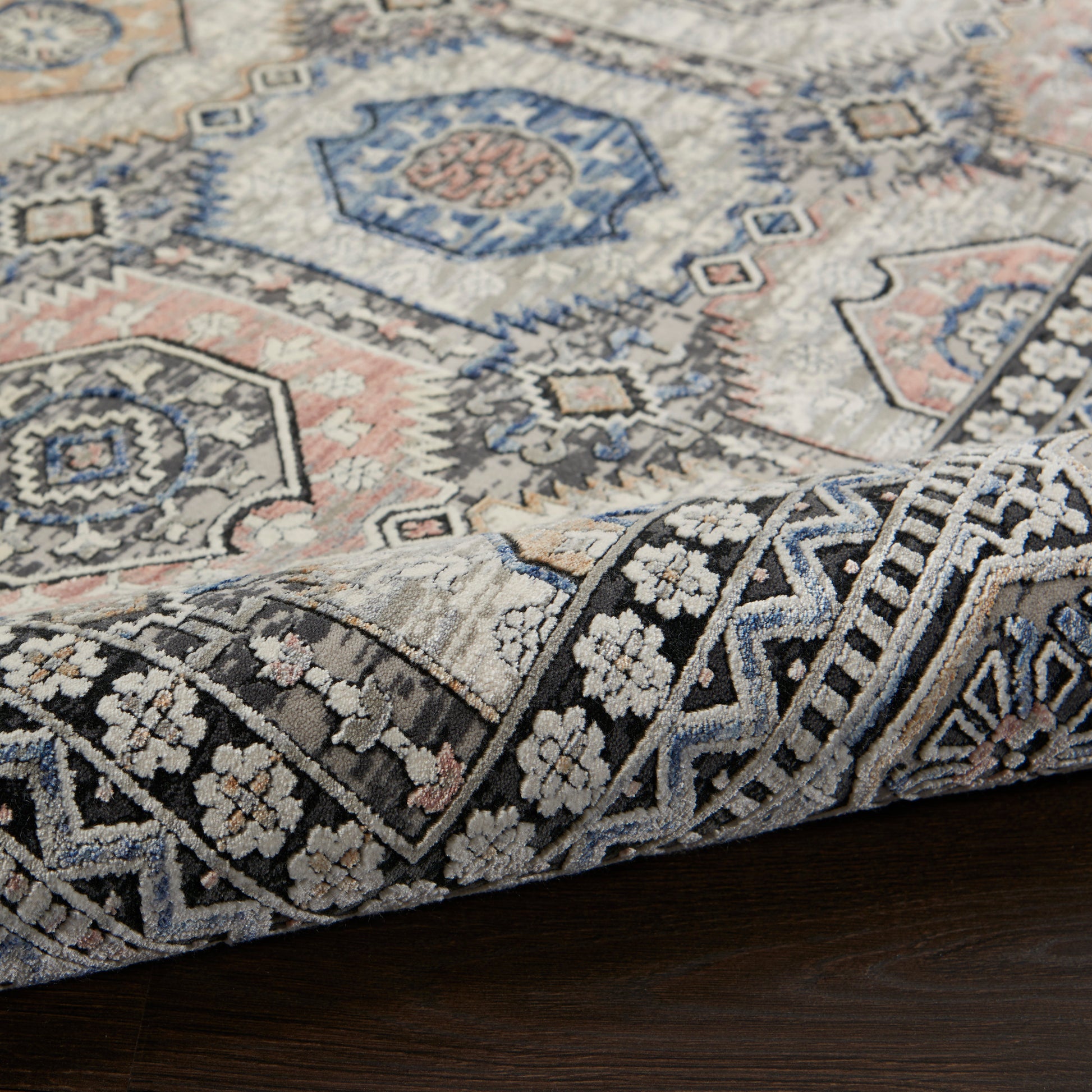 Nourison Home Starry Nights  Grey Navy  Traditional