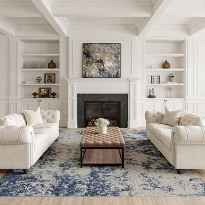 Nourison Home Rustic Textures  Grey Blue  Contemporary