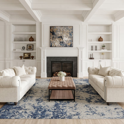 Nourison Home Rustic Textures  Grey Blue  Contemporary