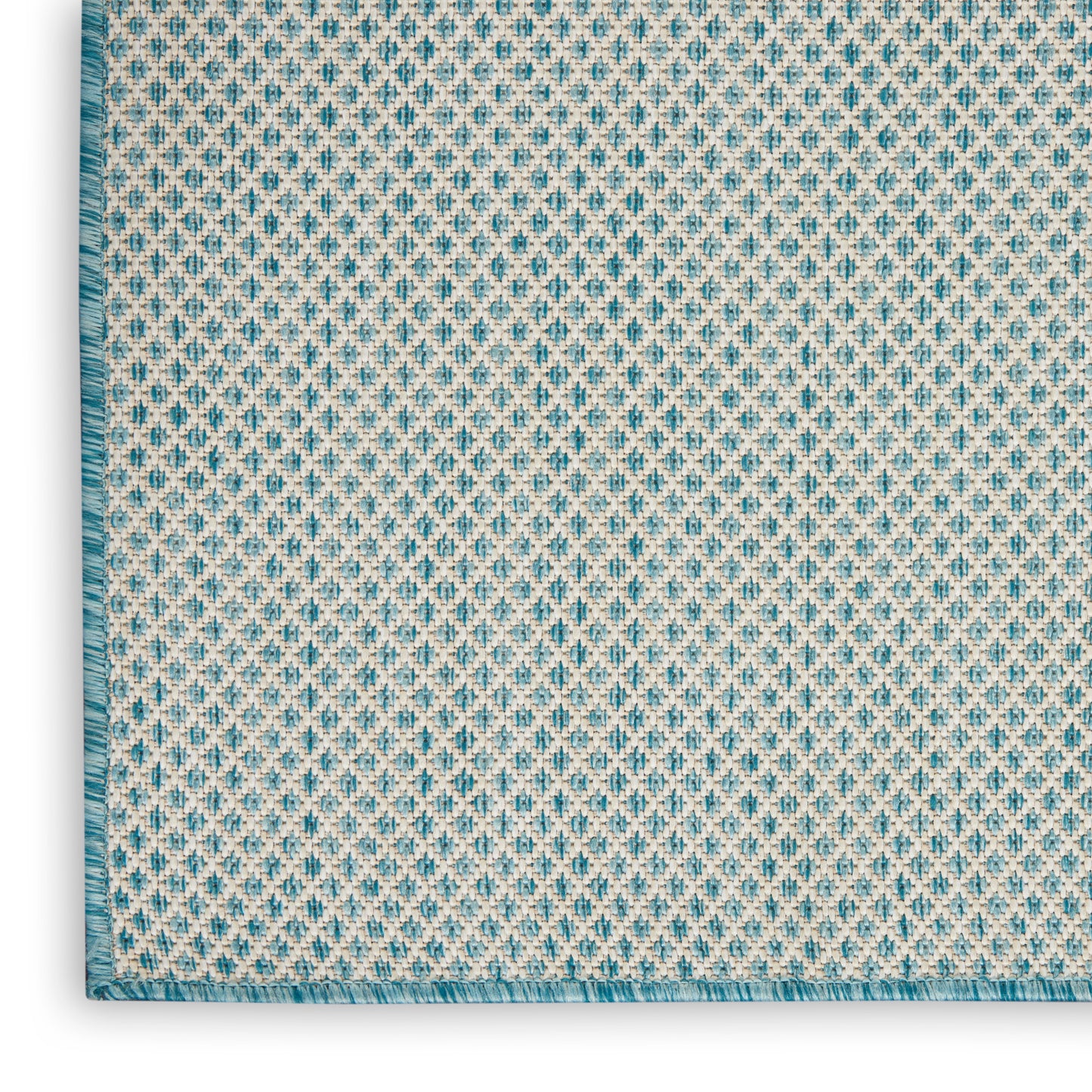 Nourison Home Courtyard  Ivory Aqua  Contemporary